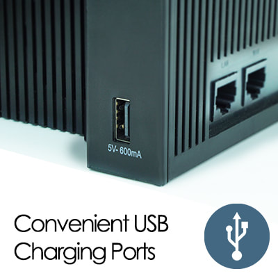 Convenient USB Charging Ports